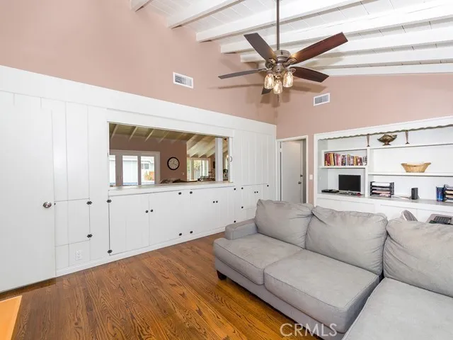 Family room with office and sitting area