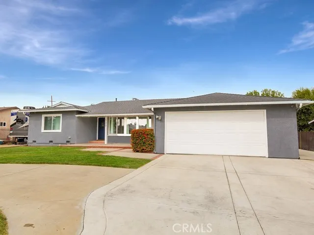 Main house with 2 car garage