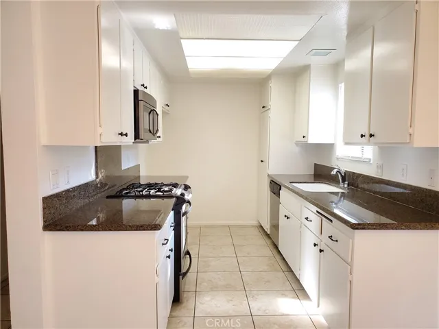 Kitchen with stainless steel appliances