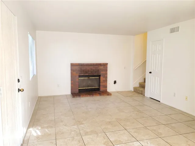Living room with fireplace