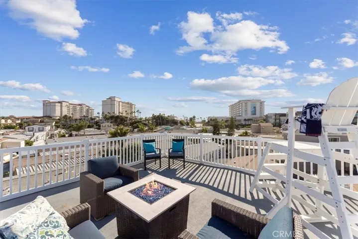 Rooftop deck view of Huntington Beach