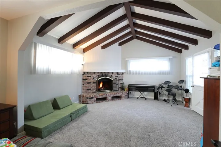 Master Retreat w/ custom wood beams and fireplace