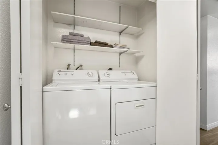 Convenient upstairs laundry area