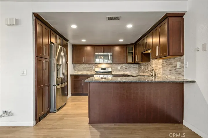 Kitchen with granite counters