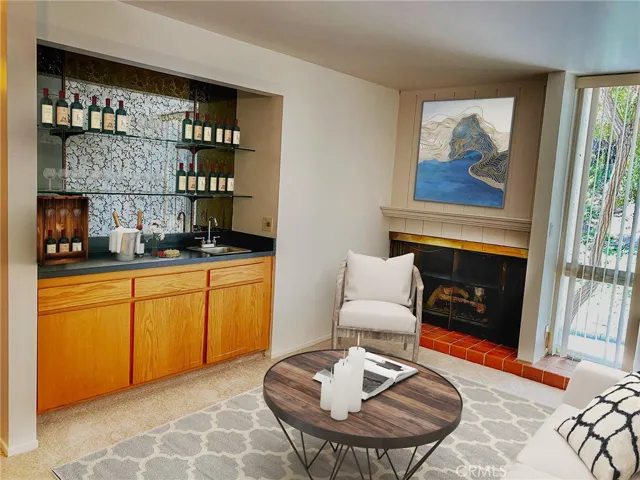 "VIRTUAL STAGING" Living Room with Wet Bar