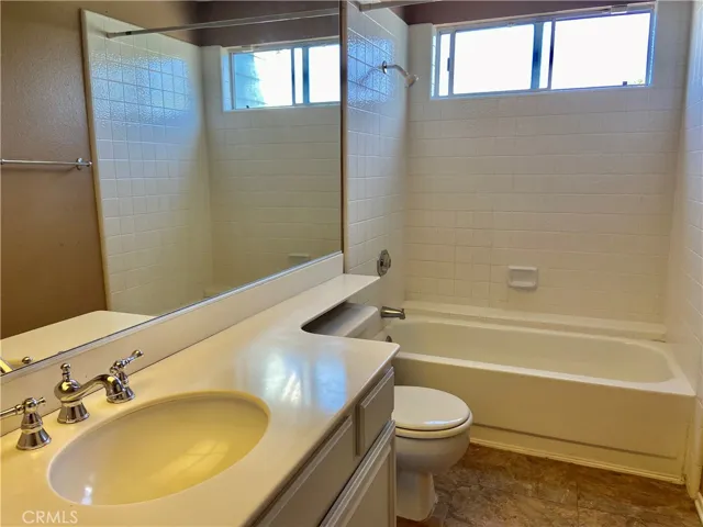 Master bath with large counter space....
