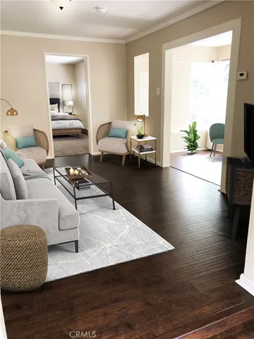 Great, or living, room with den off to the right, and the bedroom is located at the rear of your new home.