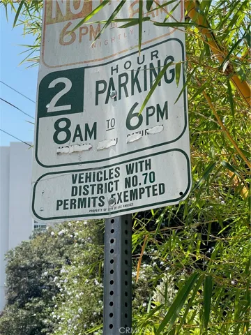 Parking is by permit.