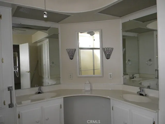 Master Bath has two sinks, separate tub and shower