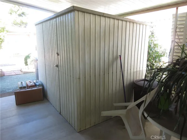 Shed in carport