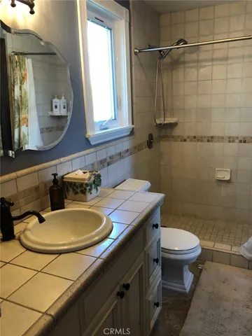 Tumbled Marble upsairs bath