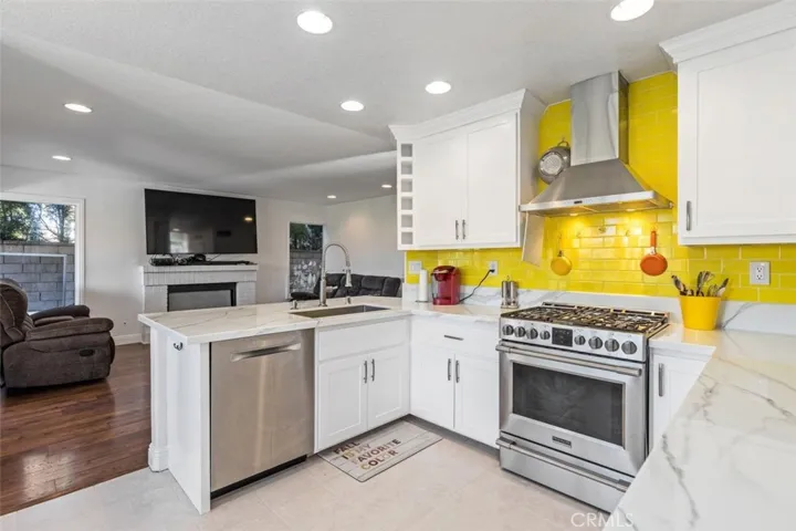 Remodeled Kitchen opens to family room