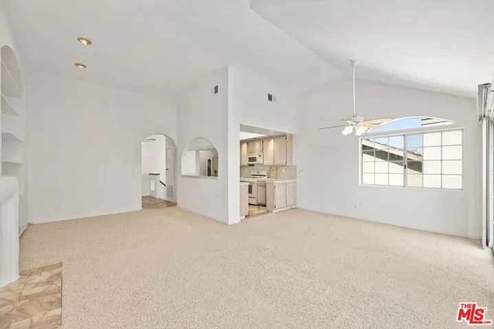 Grand living room and dining area