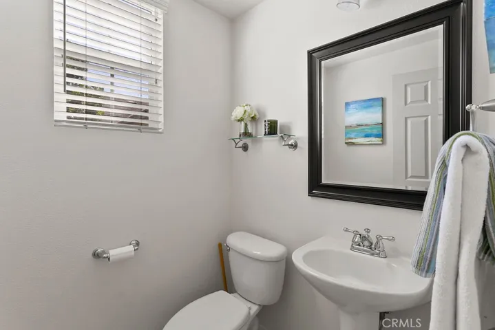 Powder room bath on the main level.