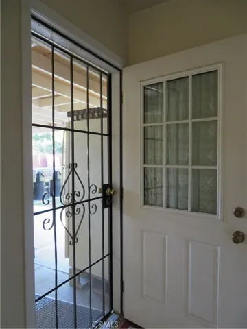 Back door entry to backyard and patio