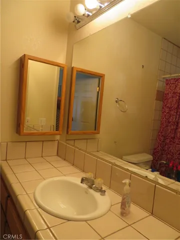En-suite bathroom counter and sink