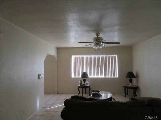 Living room view from the hallway