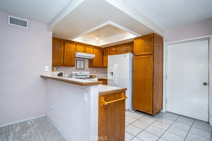 Recessed lighting in the kitchen
