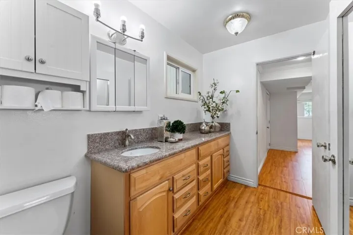 Master Bathroom leads to converted garage