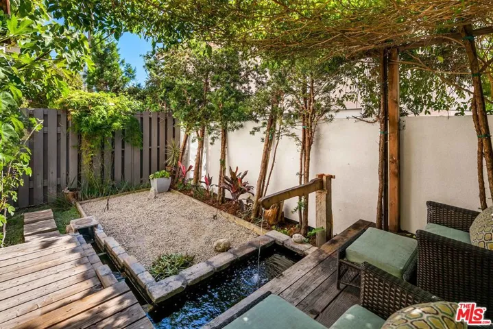 The trellis provides natural shading