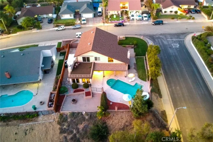 Aerial view from back of house.
