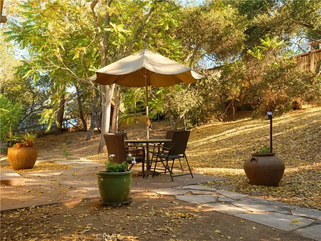 Patio setting outside unit
