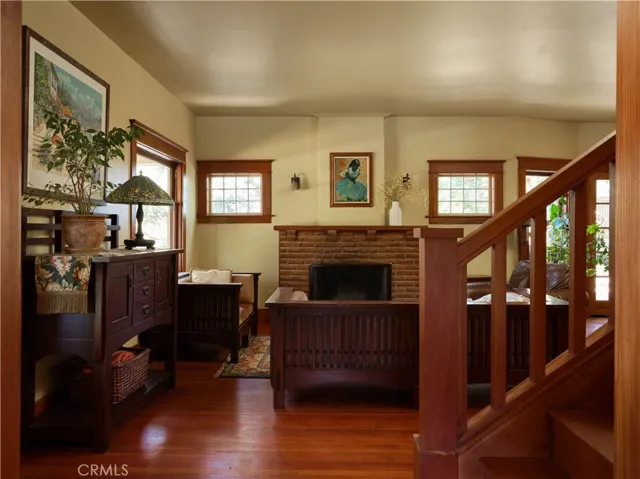 Living area with original Fir flooring.