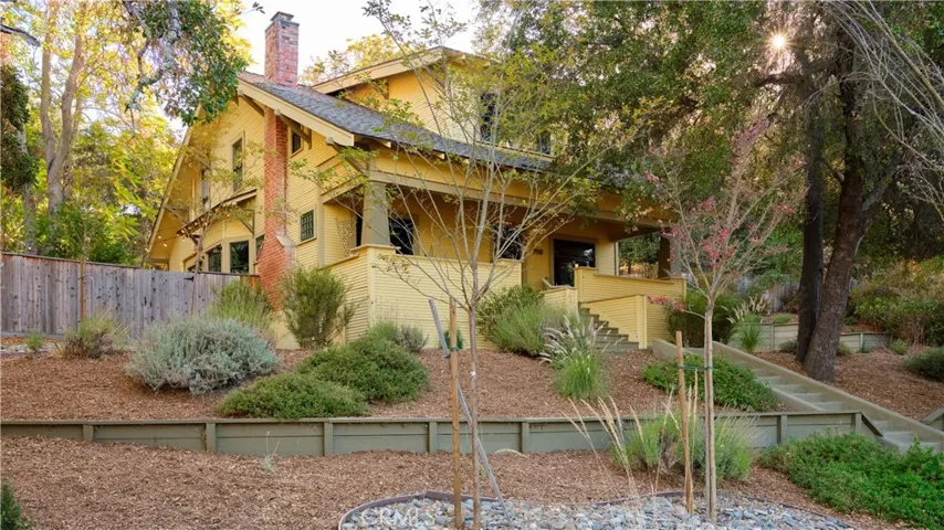 House with landscaped yard