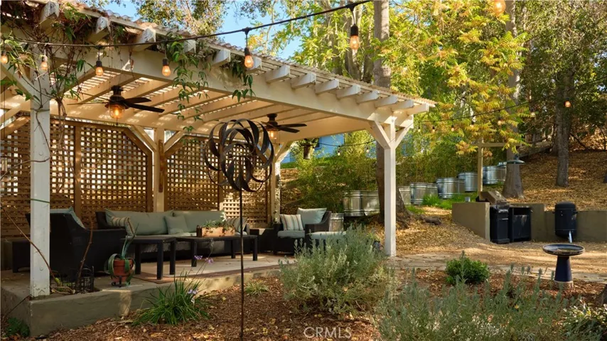 Lighted pergola