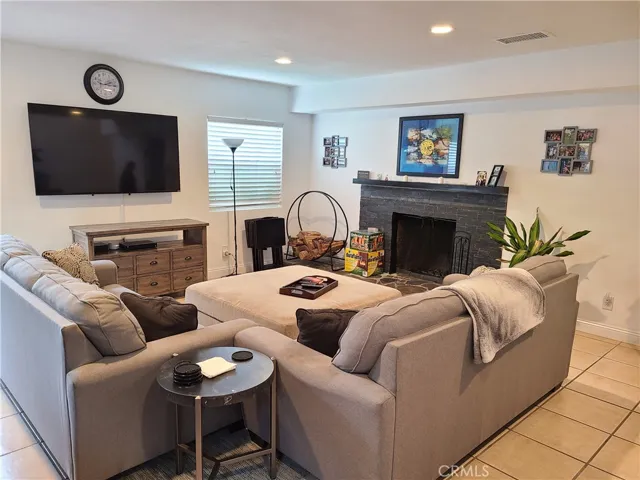 Massive family Room w/Fireplace and Built-in Bar/Serving Area