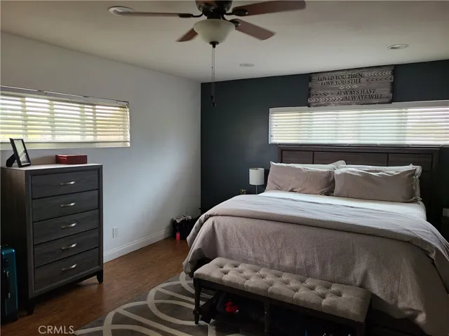 Master Bedroom with Wall of Closets