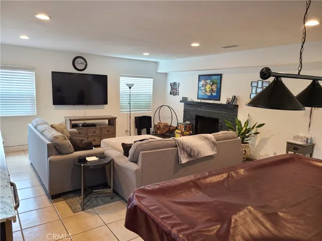 Massive family Room w/Fireplace and Built-in Bar/Serving Area