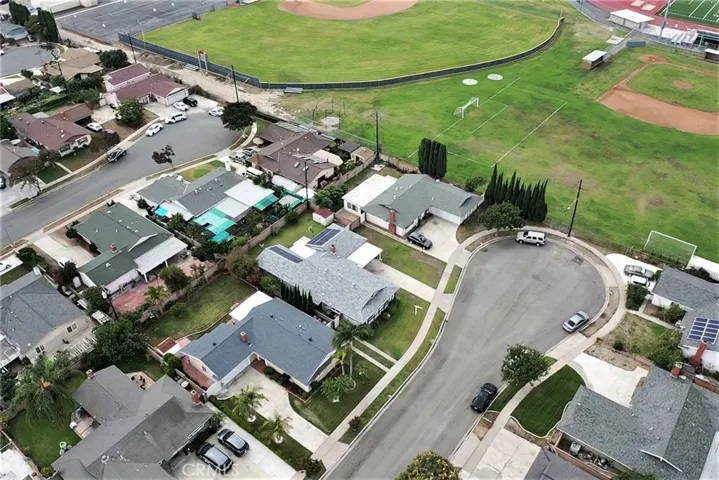 Gate at the end of the cul-de-sac with plenty of room to pay ball. Also close walk to High School
