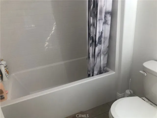 The bathtub in the hall bath.