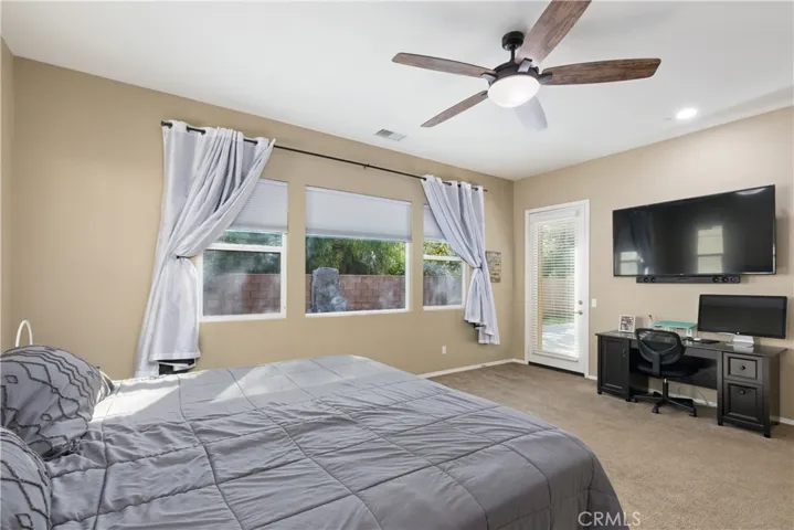 Master suite with access to backyard