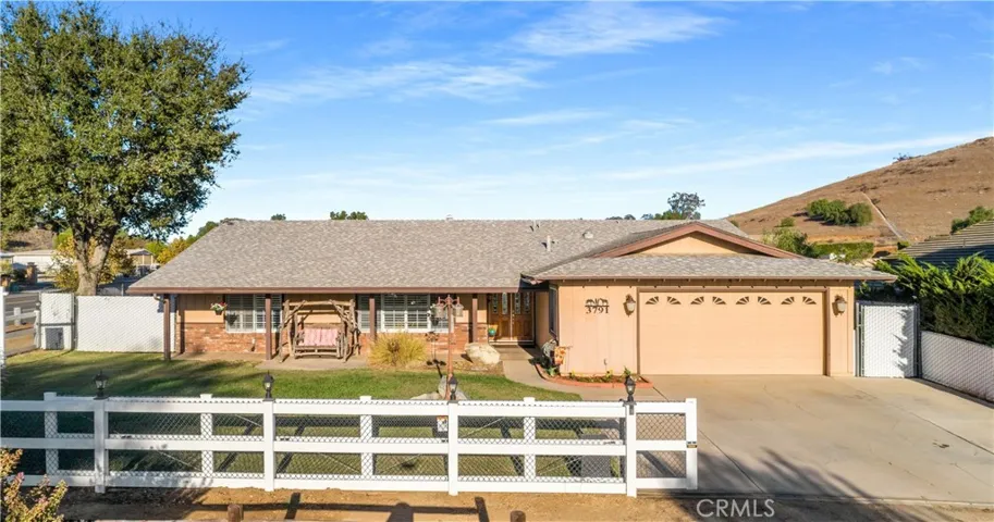 Welcome to your home with corral fencing
