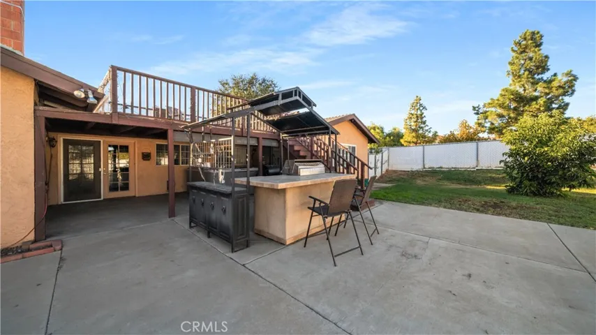 View of BBQ and upper deck