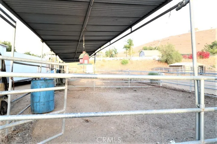 Covered/gated horse stalls