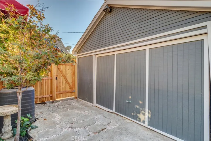 Front of the oversized garage