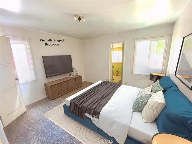 Bedroom staged