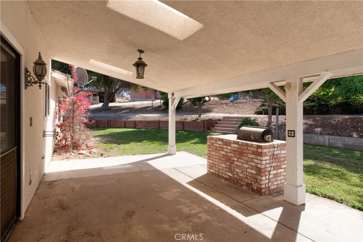 Large covered patio