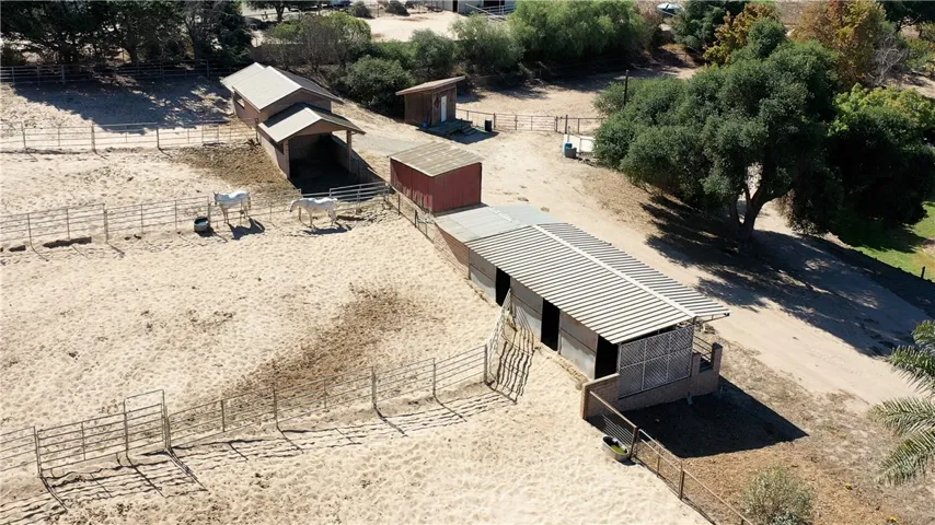 Horse stalls and paddocks