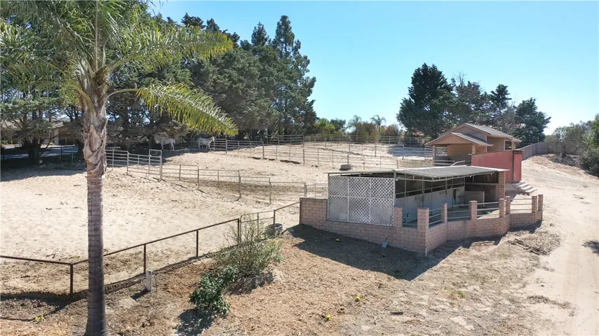 Horse stalls and paddocks