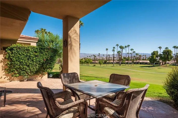 Back patio with double fairway views
