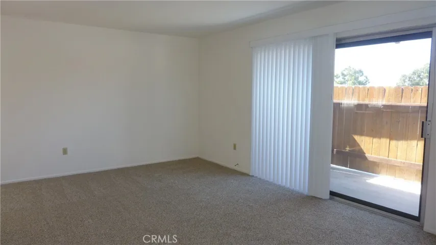 Patio off living room.
