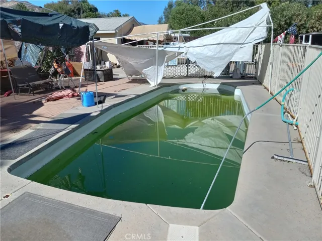 In ground fiberglass pool.