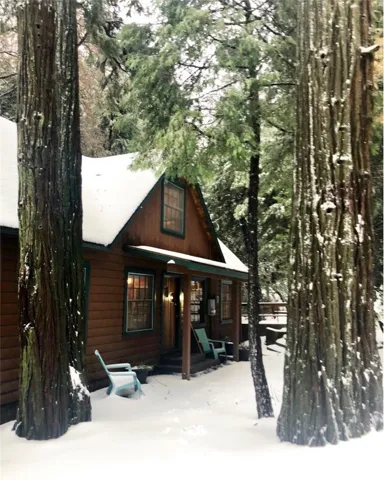 house in snow
