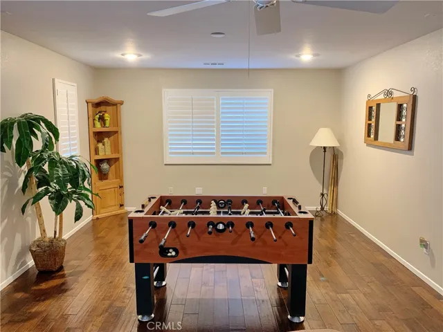 upstairs game room, picture taken from middle of room
