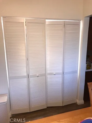 Laundry room with doors closed