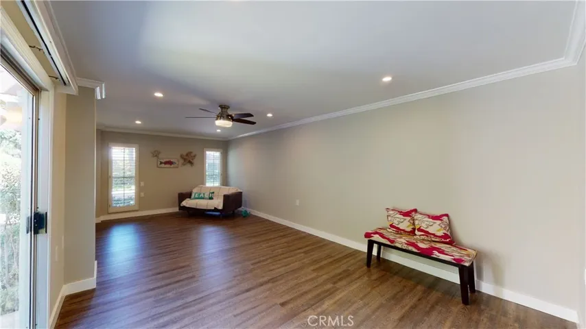 Large family room with ample room for desk area and family room furniture set and room for the grandkids toys...